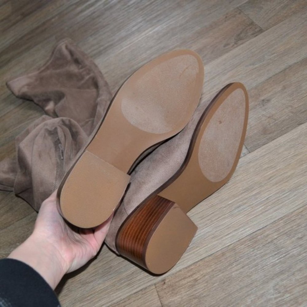 NWT Steve Madden Women's Garen Over The Knee Taupe Tan Suede Boot Size 7 - Picture 4 of 9
